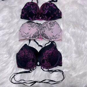 La Senza bundle of 3 lace bras size 32D